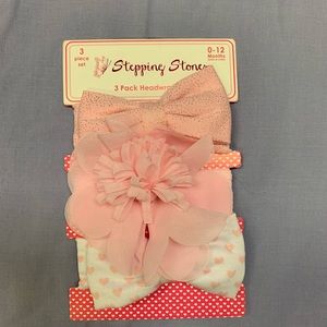 Stepping Stones 3 Pack of Pink Headbands